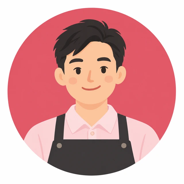咖啡店主人物誌插畫